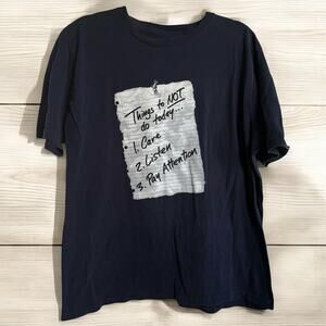 No Boundaries Mens Tee XL Things to NOT do Today Funny Humorous Notebook Paper